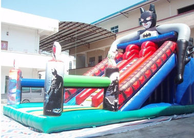 बच्चों के लिए बैटमैन सूखी आउटडोर Inflatable स्लाइड टिकाऊ 0.55 पीवीसी Tarpaulin