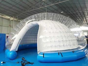 अर्ध पारदर्शी Inflatable बुलबुला तम्बू / Inflatable यार्ड तम्बू सफेद पीवीसी Tarpaulin
