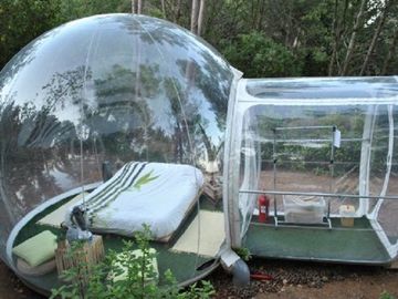 पारदर्शी लॉन आउटडोर Inflatable तम्बू परिवार के लिए Inflatable शिविर तम्बू साफ़ करें