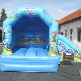 बच्चों की पार्टी के लिए ब्लू सागर वर्ल्ड इंफ्लैटेबल बाउंसिंग हाउस फ्रोजन