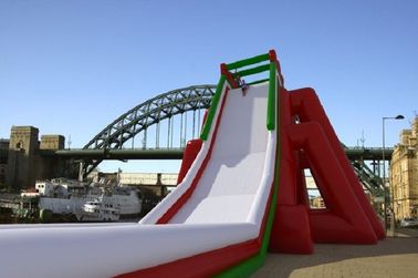 प्रौढ़ के लिए कस्टम पर्ची एन स्लाइड Inflatable नीला या लाल Inflatable पानी स्लाइड