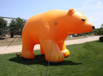 सीई / उल ब्लोअर के साथ विज्ञापन Inflatable कार्टून पीला ध्रुवीय भालू