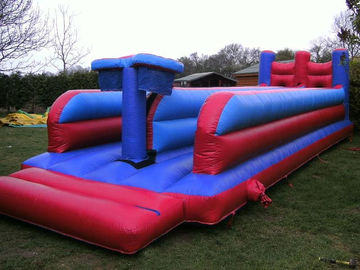 प्रतिस्पर्धा के लिए 2 लेन Inflatable बंजी रन रेस आउटडोर Inflatable खेल