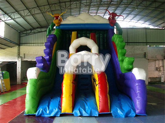 बच्चों के लिए पीवीसी तिरपाल इंद्रधनुष वाणिज्यिक Inflatable पानी स्लाइड