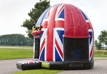 मजेदार डिस्को बाउंसर हाउस यूनियन जैक, पीने योग्य पीवीसी Inflatable कूदते घर