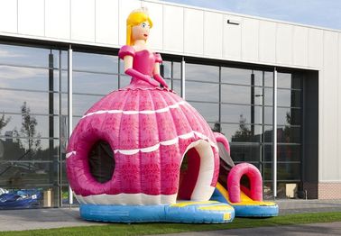 कमाल की राजकुमारी Inflatable बाउंसर पीवीसी सामग्री लाल प्रिंटिंग Inflatable उछालभरी कैसल