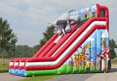 बड़े सर्कस वाणिज्यिक Inflatable स्लाइड हाथी Infatable सूखी स्लाइड