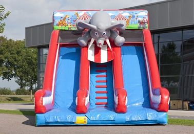 बड़े सर्कस वाणिज्यिक Inflatable स्लाइड हाथी Infatable सूखी स्लाइड