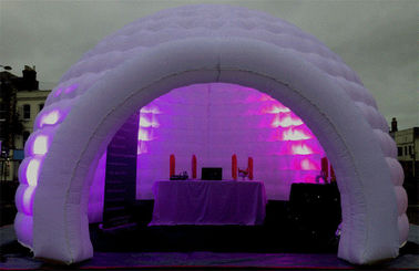 एलईडी प्रकाश / मुद्रण Inflatable बूथ गुंबद के साथ Costomized आउटडोर Inflatable तम्बू