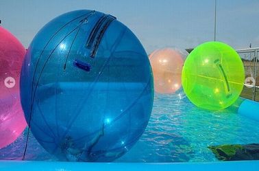 पीला / नीला विशालकाय Inflatable जल खिलौने मानव जल बुलबुला बॉल