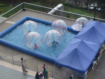 0.8 मिमी मोटी वयस्क बड़े मानव जल चलने वाली गेंद Inflatable पूल में