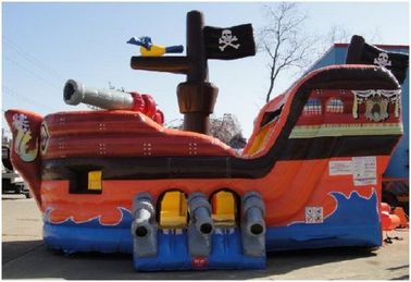 जन्मदिन की पार्टी के लिए समुद्री डाकू जहाज स्लाइड Inflatable कॉम्बो कूदते हाउस