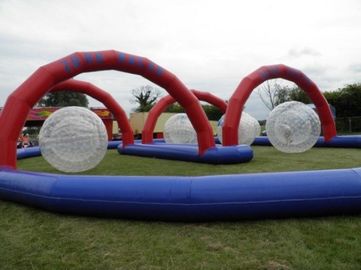 वेल्डेड मजेदार आउटडोर Inflatable खिलौने Inflatable ज़ोरब बॉल रेस रैंप