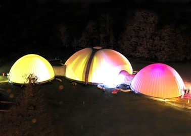 विशाल घटना के लिए विशालकाय नोवेल एलईडी Inflatable डोम तम्बू Customizd प्रकाश Inflatable एयर तम्बू