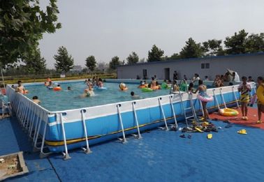 ग्रीष्मकालीन धातु फ्रेम स्विमिंग पूल छुट्टी के लिए बड़े सेट कस्टम स्टील फ्रेम पूल