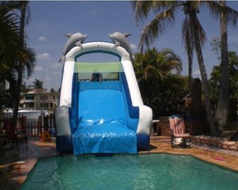 बच्चों / डॉल्फिन Inflatable पूल जल स्लाइड के लिए Inflatable जल स्लाइड खेलें