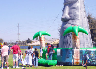 टिकी द्वीप थीम्ड बड़े 28 फीट Inflatable चढ़ाई दीवार पार्टी खेलों