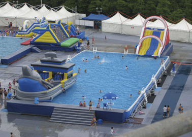 ग्रीष्मकालीन जल स्लाइड मनोरंजन पार्क ऊपर ग्राउंड धातु पूल खेल का मैदान उपकरण का उपयोग करें