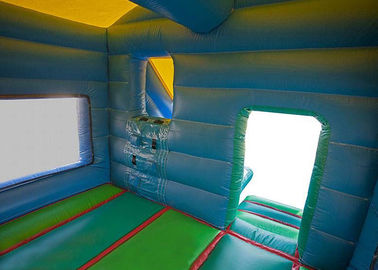 12ftx18ft फार्मयार्ड Inflatable कॉम्बो, स्लाइड के साथ बच्चों ग्रीन कूदते बाउंस हाउस