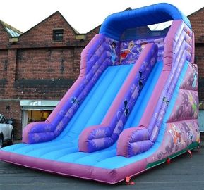 30 फीट राजकुमारी Inflatable सूखी स्लाइड, Faires स्लाइड बैंगनी विशालकाय उछाल स्लाइड