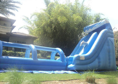 21FT लंबा आउटडोर Inflatable स्लाइड और 32 फीट लंबी पर्ची एन स्लाइड Inflatable / पूल के साथ वेव