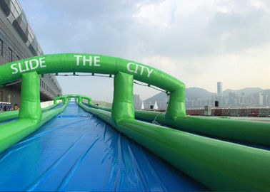 लोकप्रिय 300 मीटर लंबे कैजी विशाल inflatable स्लाइड एयर मुहरबंद पीवीसी Tarpaulin