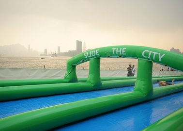 लोकप्रिय 300 मीटर लंबे कैजी विशाल inflatable स्लाइड एयर मुहरबंद पीवीसी Tarpaulin