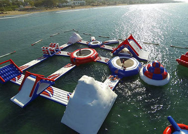 लोकप्रिय फ़्लोटिंग Inflatable द्वीप, वयस्क के लिए एक्वाटिक Inflatable जल पार्क उपकरण