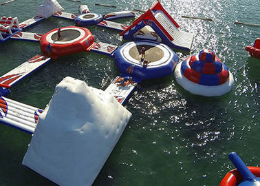 लोकप्रिय फ़्लोटिंग Inflatable द्वीप, वयस्क के लिए एक्वाटिक Inflatable जल पार्क उपकरण