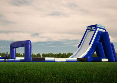 लोगो मुद्रण के साथ निविड़ अंधकार वाणिज्यिक जल स्लाइड, लंबे विशालकाय Inflatable स्लाइड
