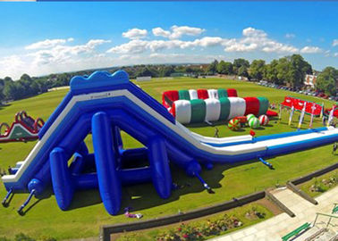 आउटडोर स्लाइड / inflatable पर्ची और स्लाइड / आग प्रतिरोध विशालकाय Inflatable स्लाइड