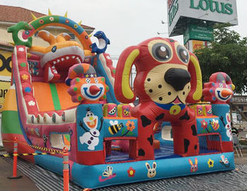 बच्चों के लिए गेंट Inflatable कॉम्बो / Inflatable स्लाइड उछाल / कॉम्बो कैसल खेल