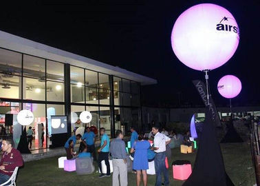 रात के लिए Inflatable विज्ञापन उत्पाद, प्रदर्शन के लिए बैंगनी Inflatable एलईडी गुब्बारा लाइट