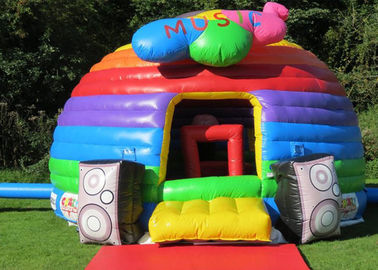 बच्चों के लिए खेल का मैदान Inflatable बाउंसर, लोगो मुद्रण के साथ रंगीन वयस्क बेबी बाउंसर