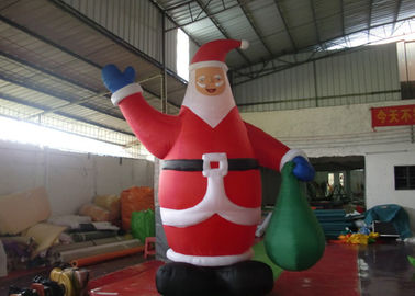 विज्ञापन के लिए कस्टम 6 एम Inflatable Ssanta क्लॉस, पीवीसी सांता क्लॉस एयर गुब्बारा