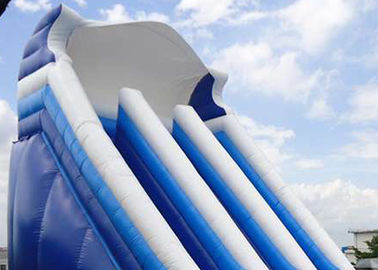 विशाल वाणिज्यिक जल स्लाइड, पूल के साथ ब्लू किड्स Inflatable जल स्लाइड