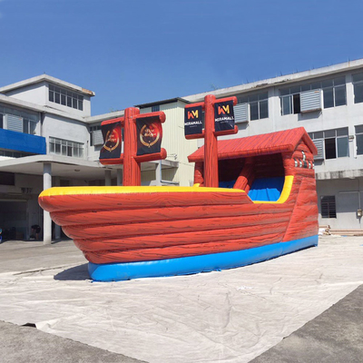 पार्टी के लिए पीवीसी कॉम्बो समुद्री डाकू जहाज नाव Inflatable बाउंस हाउस स्लाइड
