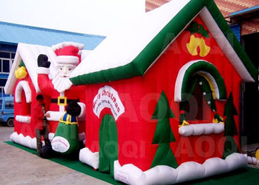 क्रिसमस की सजावट के लिए अनुकूलित मेरी क्रिसमस Inflatable सांता क्लॉस उछालभरी कैसल