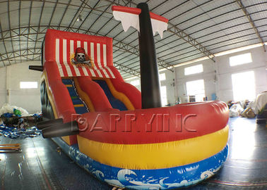 लाल Inflatable समुद्री डाकू नाव / Inflatable समुद्री डाकू जहाज मज़ा शहर Inflatable खेल का मैदान