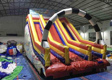 0.55 मिमी पीवीसी सामग्री विशालकाय बच्चे / वयस्क Inflatable स्लाइड वाणिज्यिक आग प्रतिरोधी
