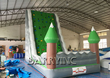 मनोरंजन के लिए जंगल ग्रीन किड्स Inflatable चढ़ाई दीवार Inflatable प्ले उपकरण