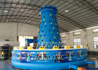 ब्लू किड्स जमे हुए Inflatable चढ़ाई दीवार प्रकार पीवीसी सामग्री Inflatable खेल Arena