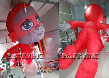 सीई प्रमाणित आउटडोर जायंट विज्ञापन Inflatables लाल Inflatable हीरो कार्टून