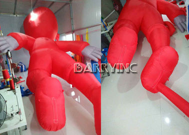 सीई प्रमाणित आउटडोर जायंट विज्ञापन Inflatables लाल Inflatable हीरो कार्टून