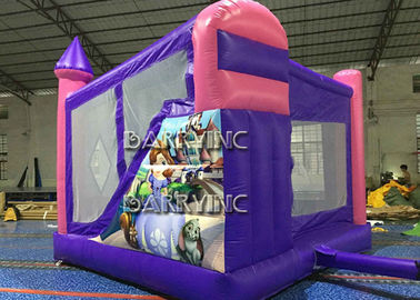 18 ओज़िन विनील पीवीसी सामग्री के साथ गुलाबी कैसल राजकुमारी Inflatable बाउंसर स्लाइड कॉम्बो