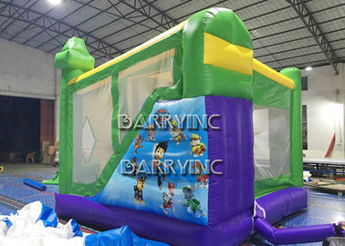 स्लाइड 4 एम * 5 मीटर * 4 मीटर निविड़ अंधकार के साथ पीवीसी सामग्री Inflatable बाउंसर कैसल