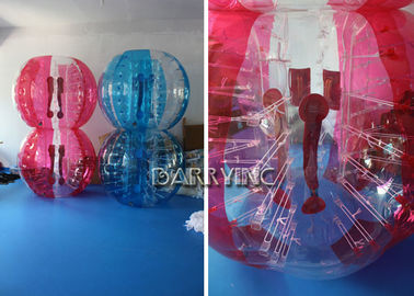 आउटडोर Inflatable बच्चों के खिलौने 1.8 एम टीपीयू सामग्री आधा ब्लू बुलबुला बॉल / लाल बुलबुला बॉल्स