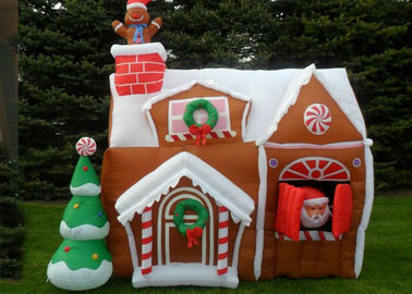 क्रिसमस महोत्सव के लिए कस्टम बाउंस Inflatable विज्ञापन उत्पाद क्रिसमस हाउस
