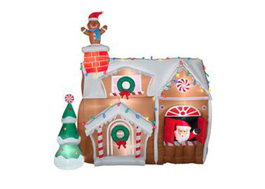 क्रिसमस महोत्सव के लिए कस्टम बाउंस Inflatable विज्ञापन उत्पाद क्रिसमस हाउस
