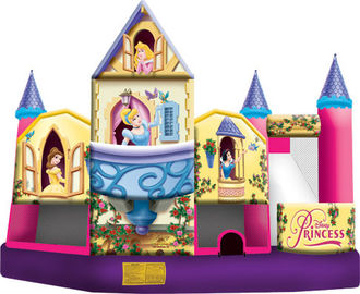 बच्चों के लिए राजकुमारी डिज्नी थीम्ड Inflatable बाउंस सदनों वाणिज्यिक ग्रेड